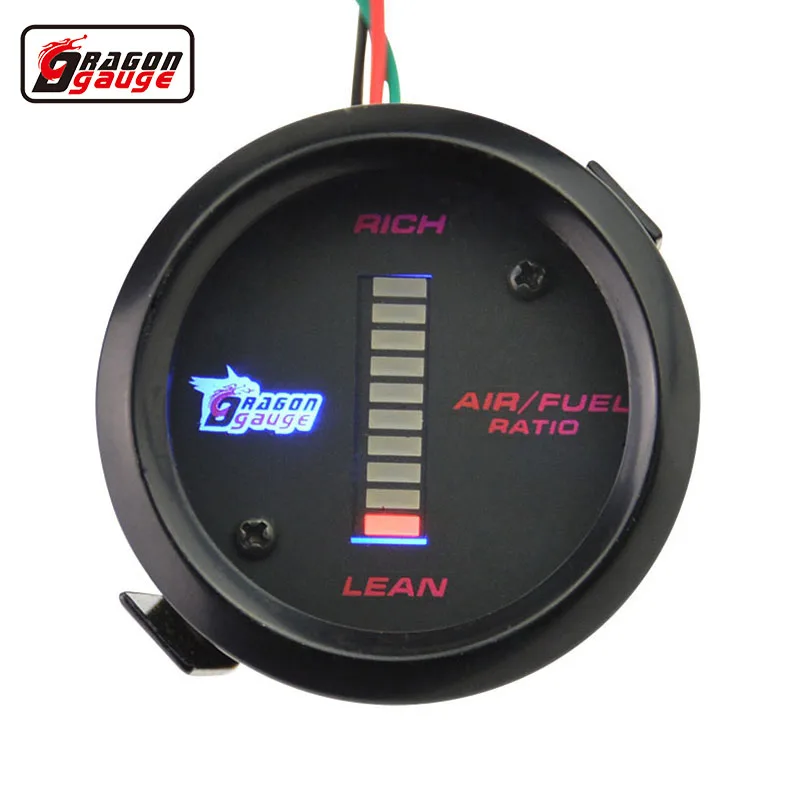 

Dragon gauge 52mm Auto Car Digital LED Air Fuel Ratio Gauge for Narrowband Oxygen Lean Rich gauge Free Shipping