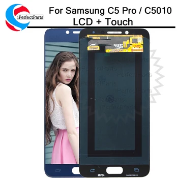 

100% Test for samsung galaxy c5 pro c5010 lcd display with touch screen digitizer Assembly replacement parts Free shipping +tool