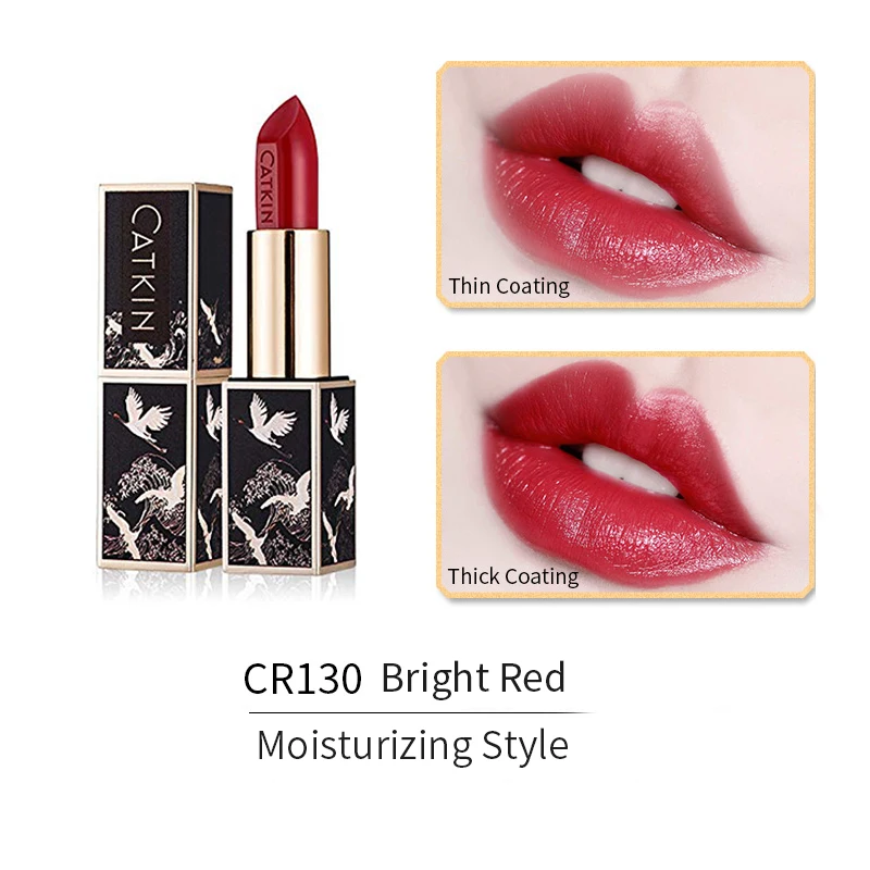 Catkin Lipstick Natural Plant Essence Moisturizing Matte Lip Stick Waterproof Long Lasting Protect Lip Makeup Chinese Style - Цвет: Color CR130