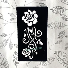 Листья розы кружевные узоры из хны менди шаблон татуировки Женщины тела руки ноги искусство для аэрографа живопись лоза трафареты татуировки