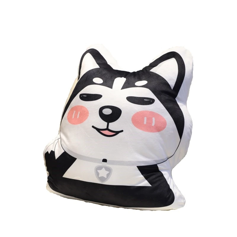 

Cartoon animal double-sided printing puppy Shiba Inu Husky Keji pillow office chair cushion cushion car headrest cushion