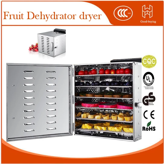 

commercial 6 Tray Stainless Steel Food Jerky Fruit Dehydrator dryer 5L Extra Large Capacity