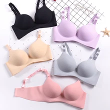 2017 Push Up Bra Sexy Girls One Piece Cross Shoulder Strap Seamless Bra Sexy Women Underwear Bra Sets