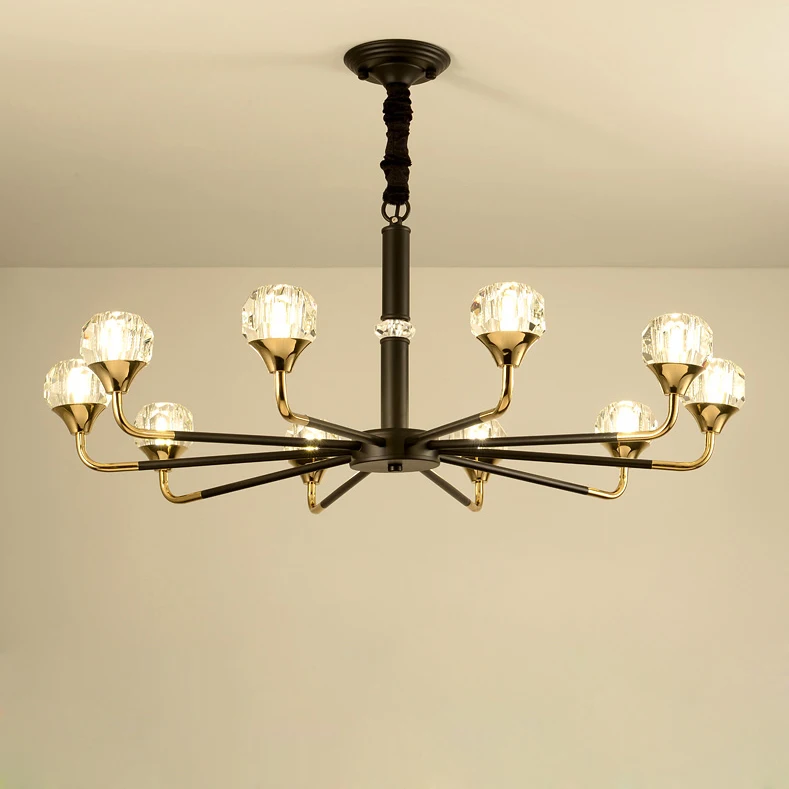 

LED Postmodern Iron Crystal Gold Black Pendant Lights.Pendant Lamp.Pendant light Suspension Luminaire Lampen For Foyer