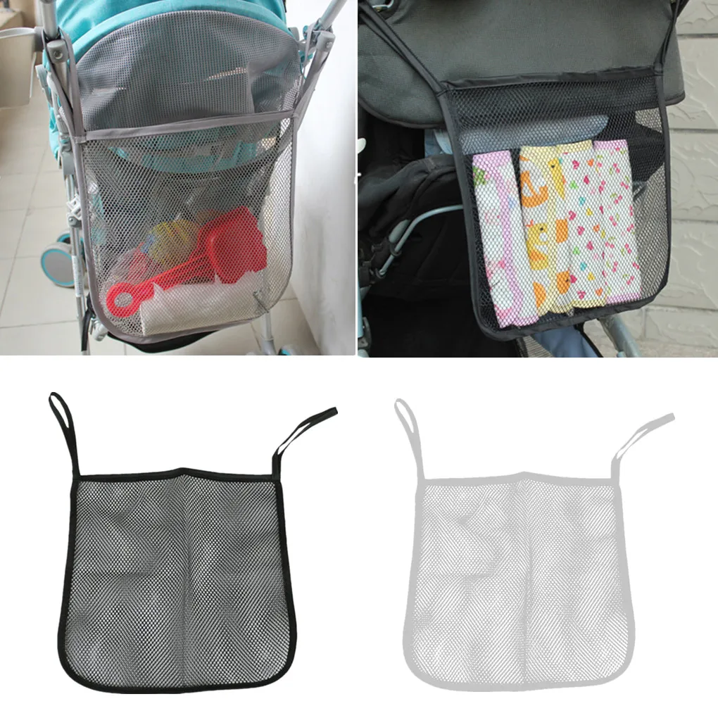 

New Portable 1PC/2PCS Pushchair Pram Mesh Bag Baby Stroller Mesh Bag Baby Outdoor Mesh Bags Baby Stroller Accessories