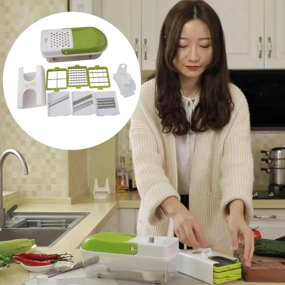 

Multifunctional Vegetable Cutter Kitchen Vegetable Slicer Dicer Chopper Practical Salad Making Tool Cooking Helper