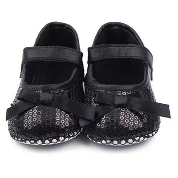 

Sweet Baby Girl Bowknot Bling Sequin Shoes Infant Prewalker Toddler Shoes