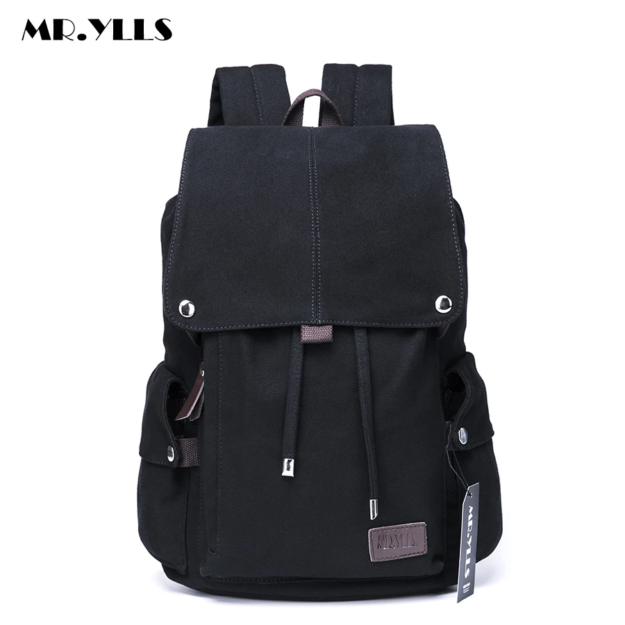

MR.YLLS Fashion Arcuate Shouider Strap Zipper Solid Casual Bag Male Backpack School Bag Canvas Bag Designer Backpacks For Men