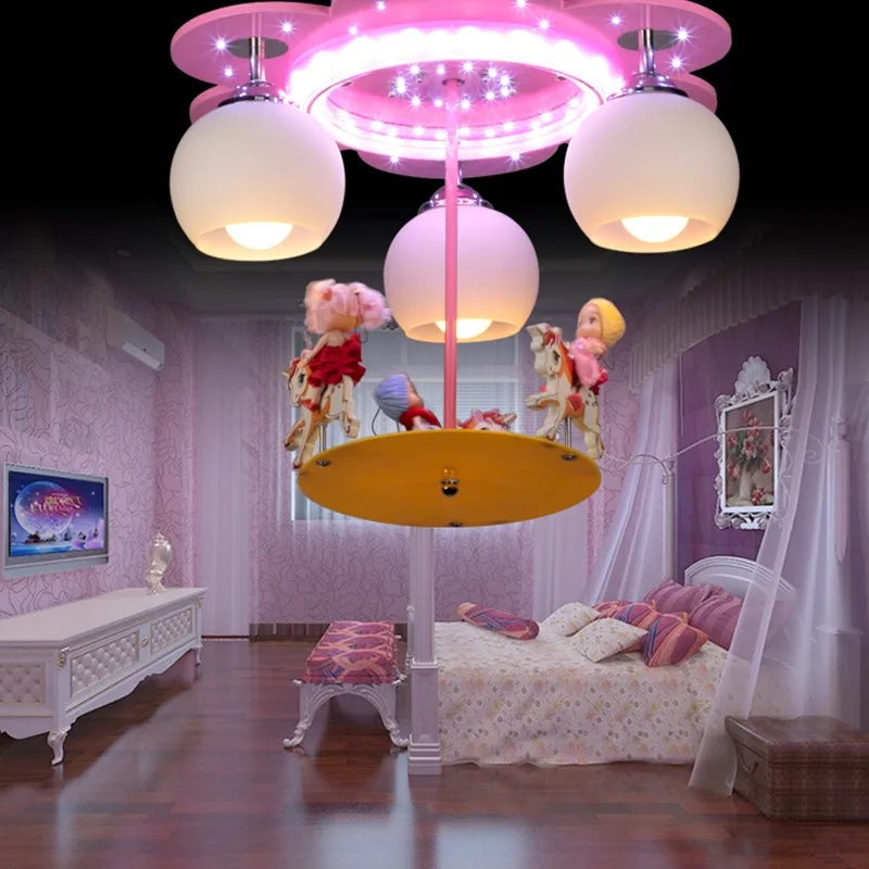 Children's cartoon Pendant Lights boys and girls bedroom warm and