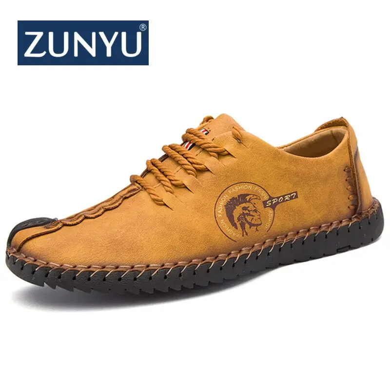 ZUNYU/2018 Новая удобная мужская повседневная обувь лоферы качественная кожаная на