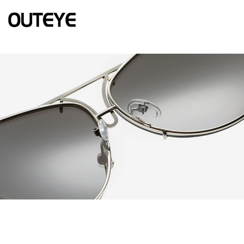 OUTEYE, негабаритные солнцезащитные очки для женщин и мужчин, брендовый дизайнер Суперстар, солнцезащитные очки, винтажные женские и мужские зеркальные солнцезащитные очки gafas de sol