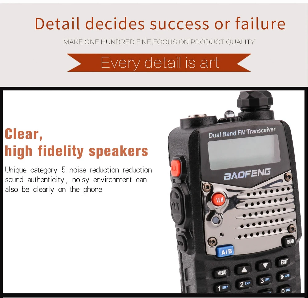 Baofeng UV-5RA VUHF 136-174400-520MHz Dual-Band Two-way Radio Walkie Talkie for UV 5RA cb portable radio (13)