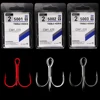 15pcs/box 3 colors owner treble Hooks Size 1#-14#  Round Bent Treble Saltwater Bass  Steel Fishhooks solid Triple Hooks ► Photo 1/6