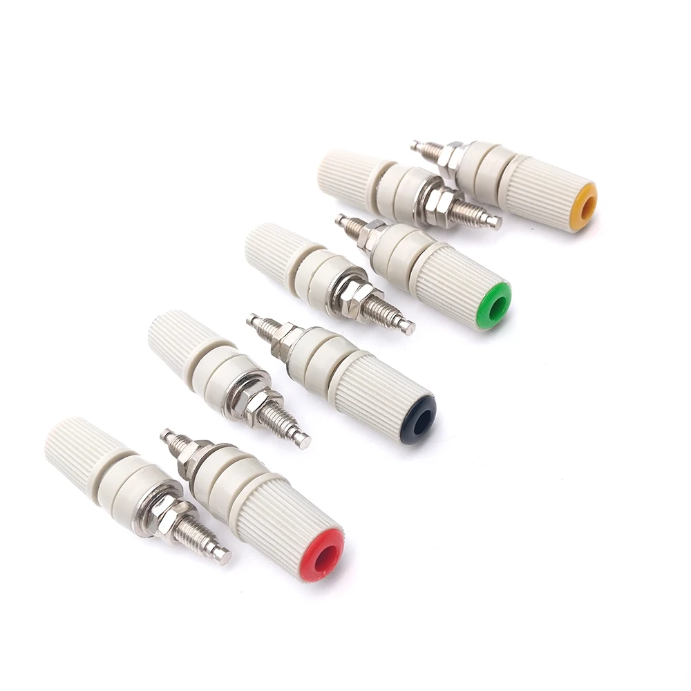 

4pcs/lot 30VAC-60VDC MAX 24A banana socket Pure copper large current binding post M5 studs*