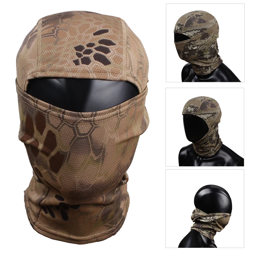 

Fast Dry Multi-functional Hood Mask Hunting Camouflage Breathable Chief Rattlesnake Full Face Cycling Multicam