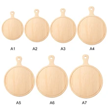 Деревянный Круглый доска для пиццы с ручным душем форма для пиццы камень разделочная доска блюдо для пиццы инструменты для выпечки тортов 6/7/8/9/10/11/12 дюймов