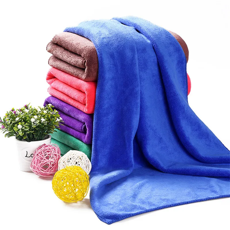 

180cm Microfiber Towel Cleaning Cloth Car Care Polishing Wash Towels Plush Quick Dry Absorbent Scouring Pad Car Auto Clean Tool
