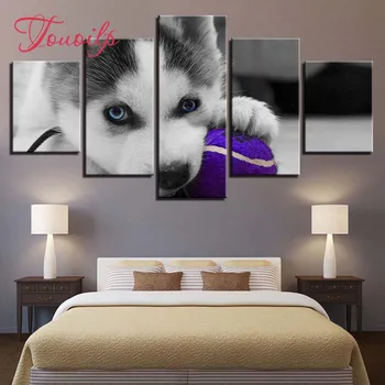 

5 pcs Handmade Full Animal cute puppy dog 5d diamond Painting 5d Diamond embroidery picture cross stitch pattern Home decoration