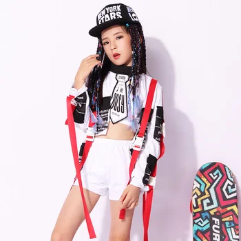 

New Jazz Dance Suit Kids Modern Dance costume Stree Stage Dance wear Performance 110-160cm height