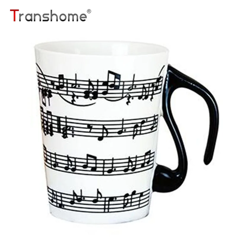 Transhome Creative Coffee Mug Ceramic Mugs And Cups For Tea Milk Cup Music Mug 300ml Travel Coffee Mug For Lover Valentines Gift