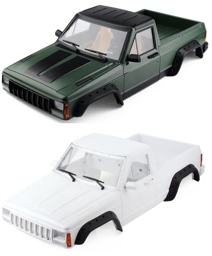 

RC Car Parts 313mm Wheelbase Hard Plastic Pickup Truck Car Body Shell Kit for Axial SCX10 D90 90046 90047 1/10 RC Rock Crawler