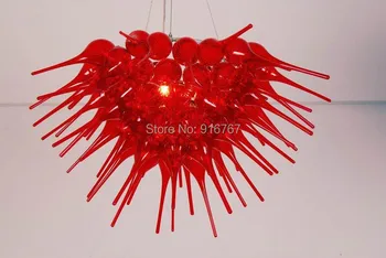 

Bright Red Glass Lighting Dale Chihuly Art