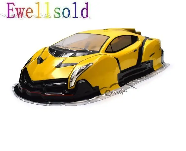 Ewellselling 1/10 ПВХ Окрашенный корпус для 1:10 гоночного дрифта автомобиля (размер 471x190