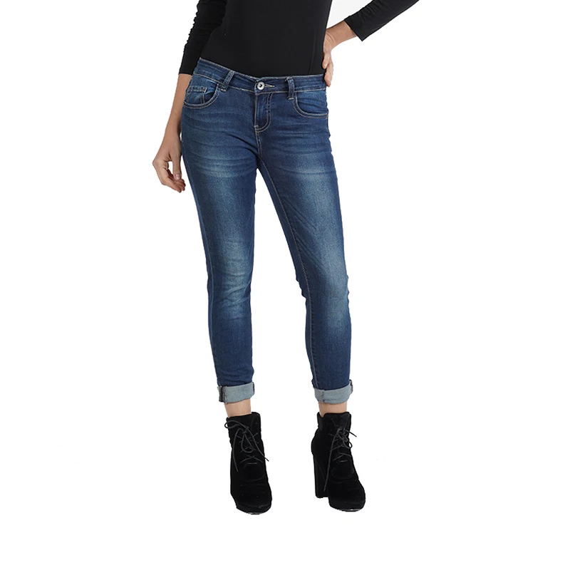 

My will jeans Blue tight and high elastic was thin 7080 made in china