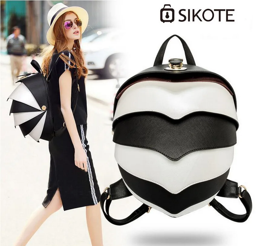 

sikote Male and female high-end PU backpack. Fashion cool beetle modeling backpack.