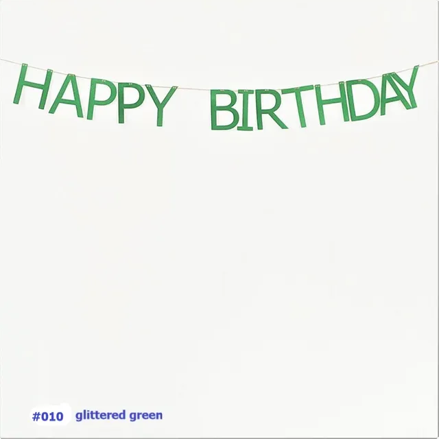 Happy Birthday Banner Glittered Paper Party Decorations Happy B