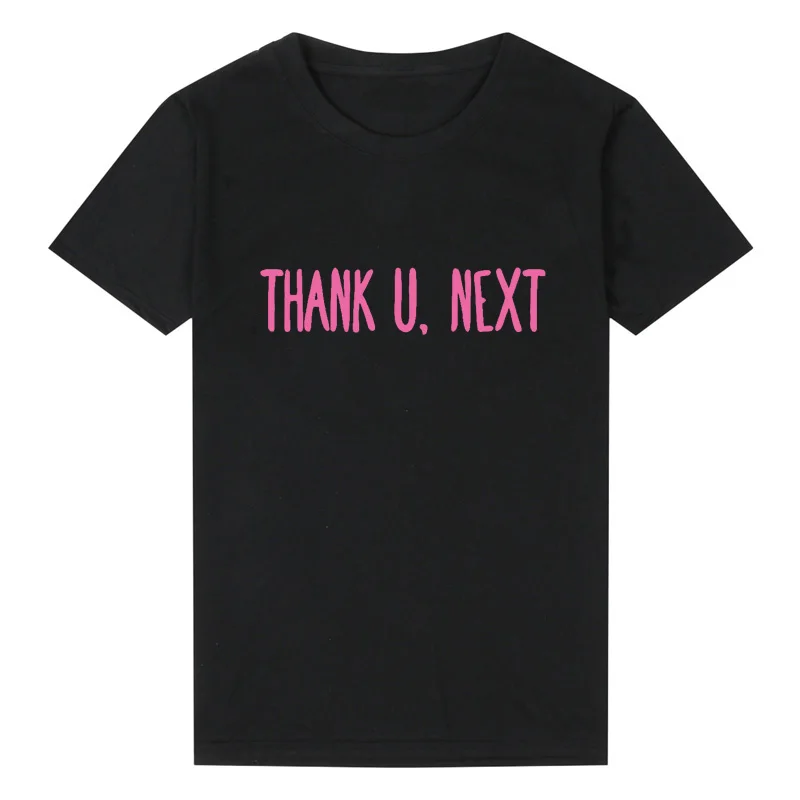 Thank U Next футболка для женщин и мужчин черная Slagan Ariana Grande унисекс спасибо следующая