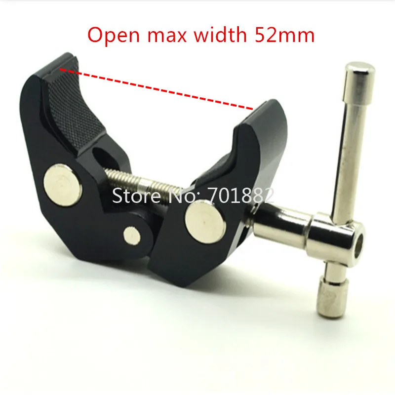 Crab Legs Super Clamp Open Width Max 52mm for LED Light and LCD Monitor Articulating Magic Friction Arm (2)