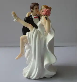 

Free Shipping Swept Up in His Arms Wedding Couple Figurine - Custom Couple Figurine Resin Wedding Cake Topper