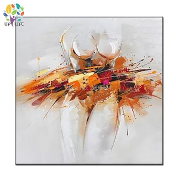 

Hot New Arrival square Oil Painting Handmade Abstract white nude naked Oil Painting On Canvas stairway decorative wall picture