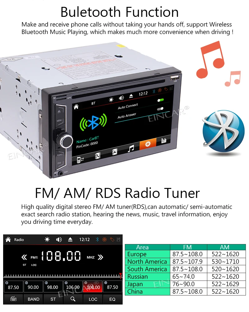 Sale Wireless Backup Camers+double 2Din Car DVD Player Autoradio Stereo Automotive GPS Auto Radio PC Electronics Double Din MP3 Music 4