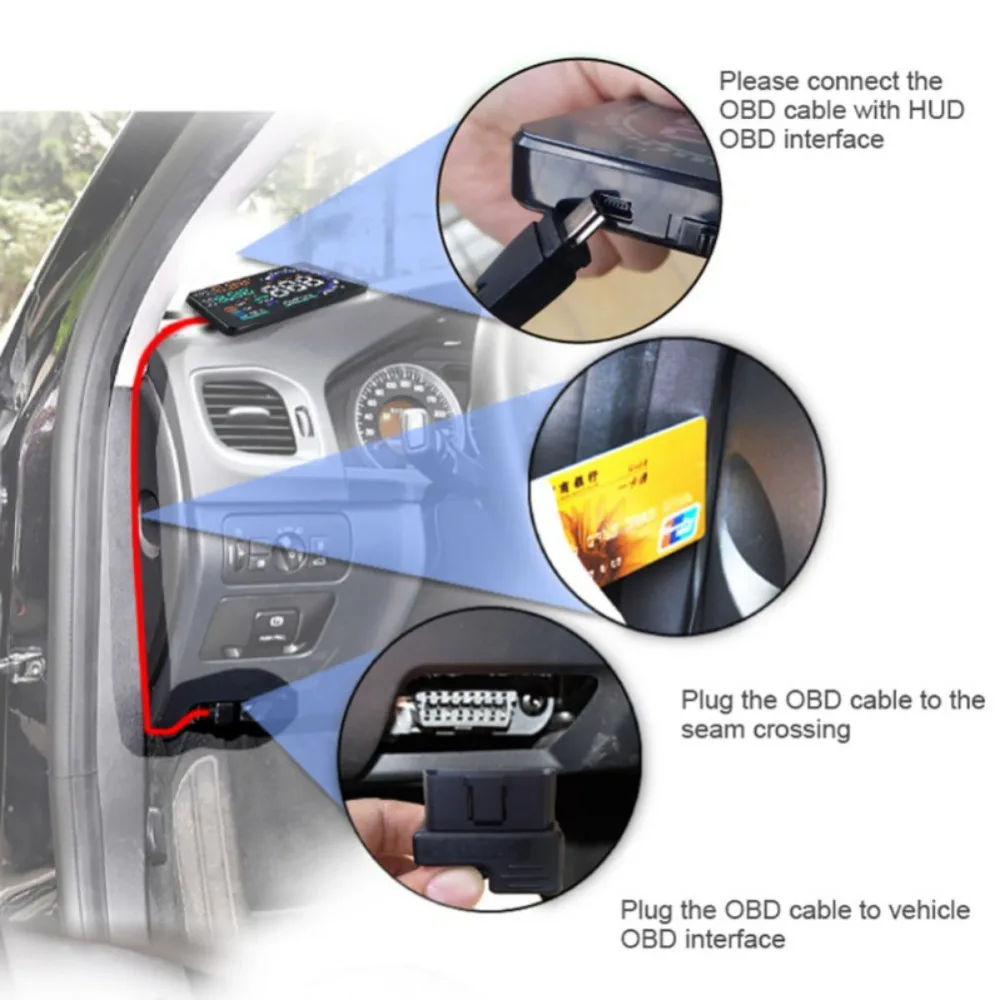 A8 HUD головной дисплей OBD HD Скорость Цифровые Проекторы для автомобильной общего назначения