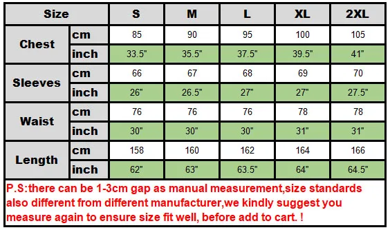 size chart witch