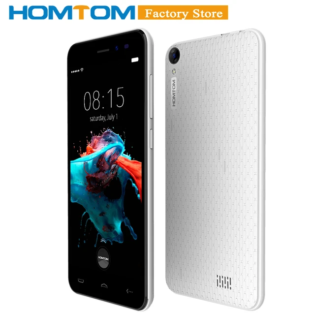 Original HOMTOM HT16 Smartphone 3G WCDMA Android 6,0 Quad Core MTK6580 5,0 "Pantalla 1 GB RAM 8 GB ROM Dual cÃ¡maras telÃ©fono mÃ³vil