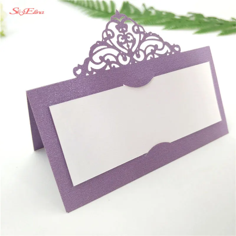 50pcslot new muti colors table decoration card namePearlscent Paper Card card for party and wedding favor with5z SH873 (38)