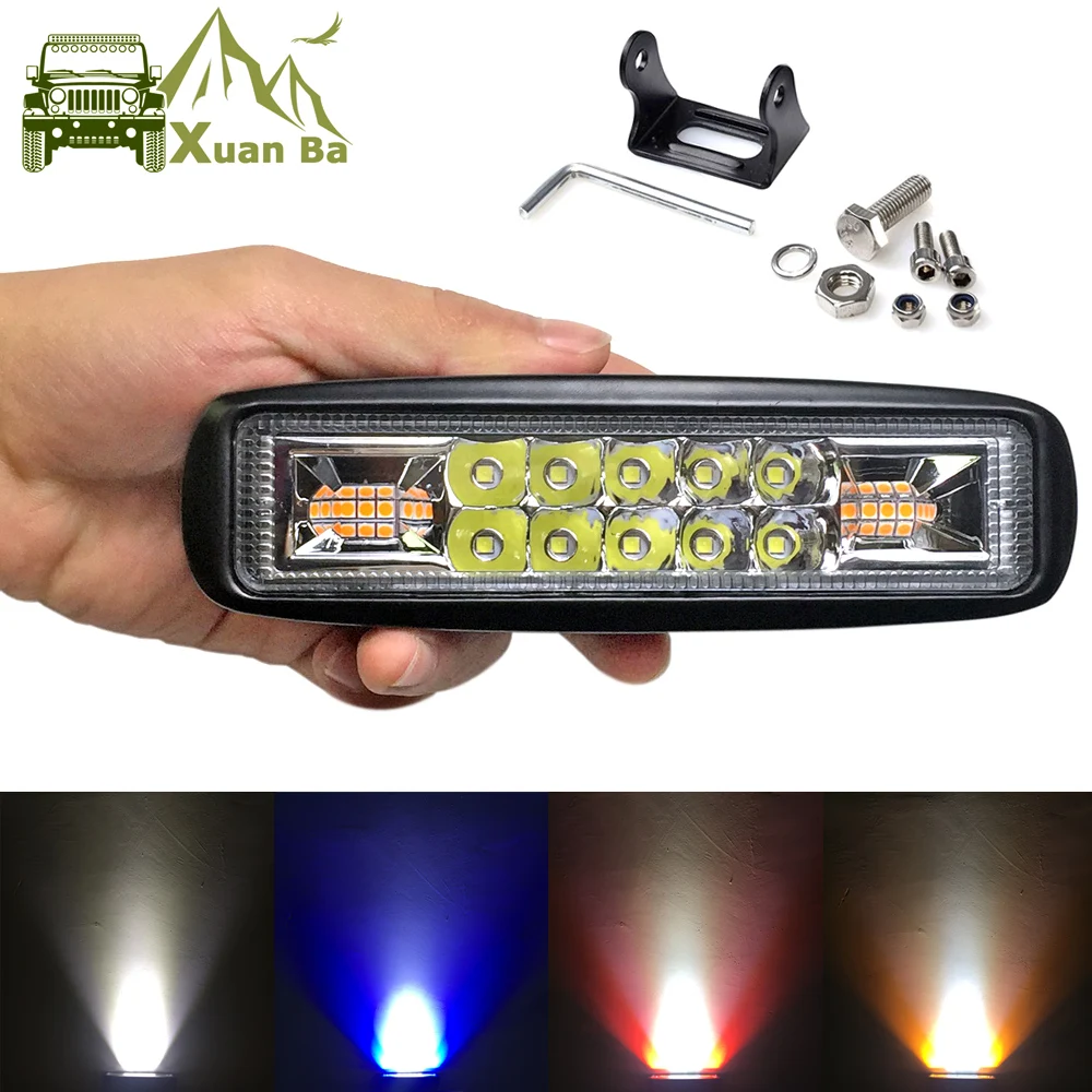 6 Inch Super Slim Mini Led Bar Work Light For Motorcycle 4x4 Offroad Car Drl Signal Lamp External Warning Daytime Running Lights - Bar/work Light - AliExpress