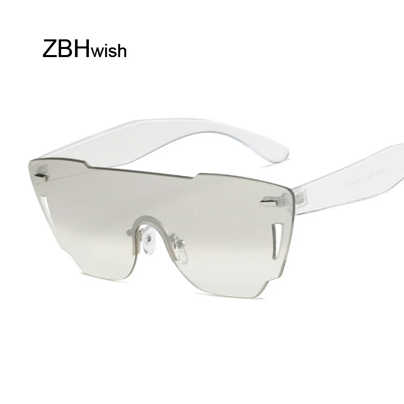 

One Piece Lens Sunglasses Women Transparent Plastic Glasses Ladies Style Sun Glasses Female Clear Candy Color Brand Designer