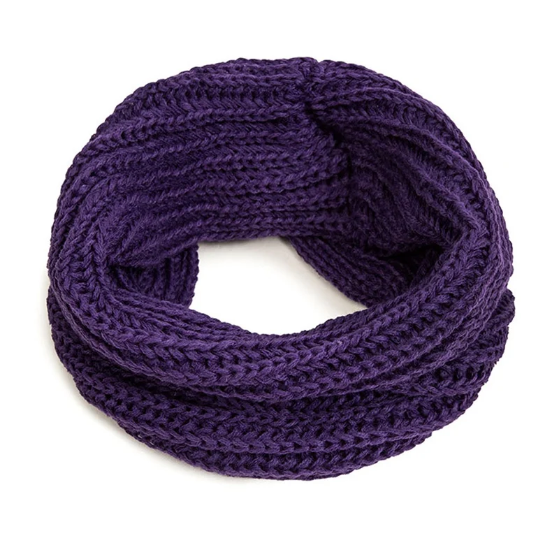 SYi Qarce, высокое качество, детский зимний супер теплый толстый вязаный шарф, кольцо, шейный платок для девочек и мальчиков, шейный шарф, NW128-40