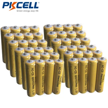 

50pcs/lot PKCELL 400mAh 1.2V AAA NICD Rechargeable Battery For Solar Powered Button Top