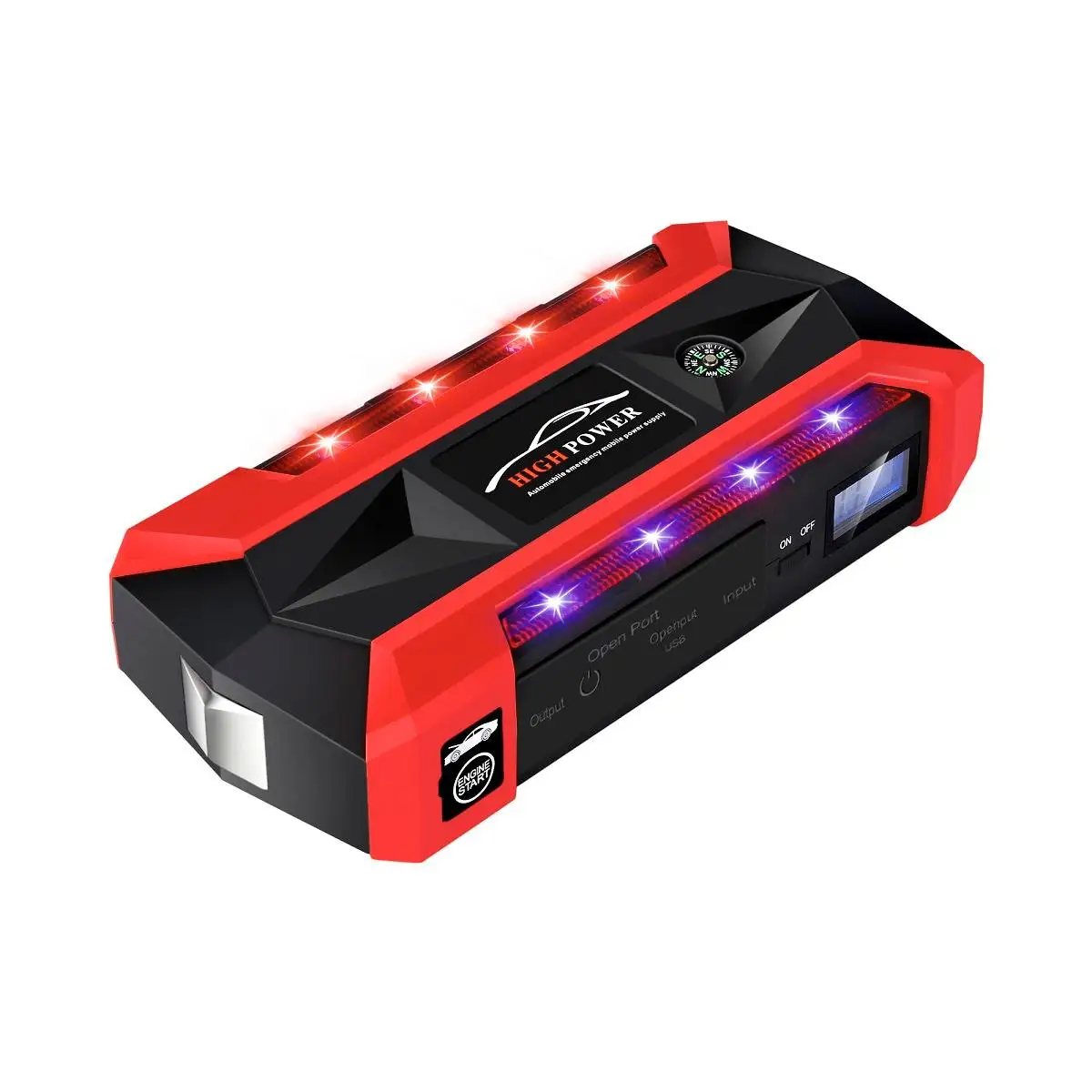 Портативное зарядное устройство 89800 мАч для аварийного аккумулятора, автомобильное пусковое устройство с 4 лампами, USB внешний аккумулятор, пусковое устройство