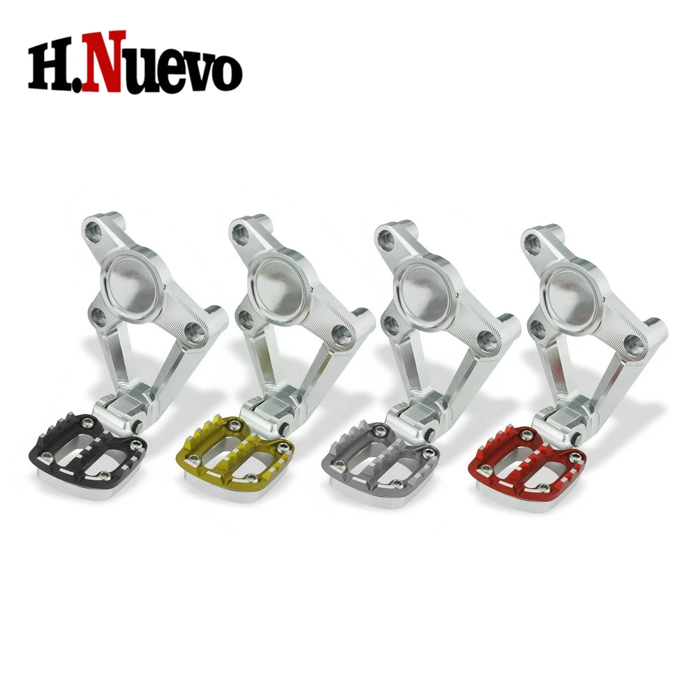 XADV 750 Motorcycle Rear Foot Rest Moto For Honda XADV 750 Accessories Aluminum 2017 2018 X-ADV 750 Passenger Foot Pegs Gold Red (2)