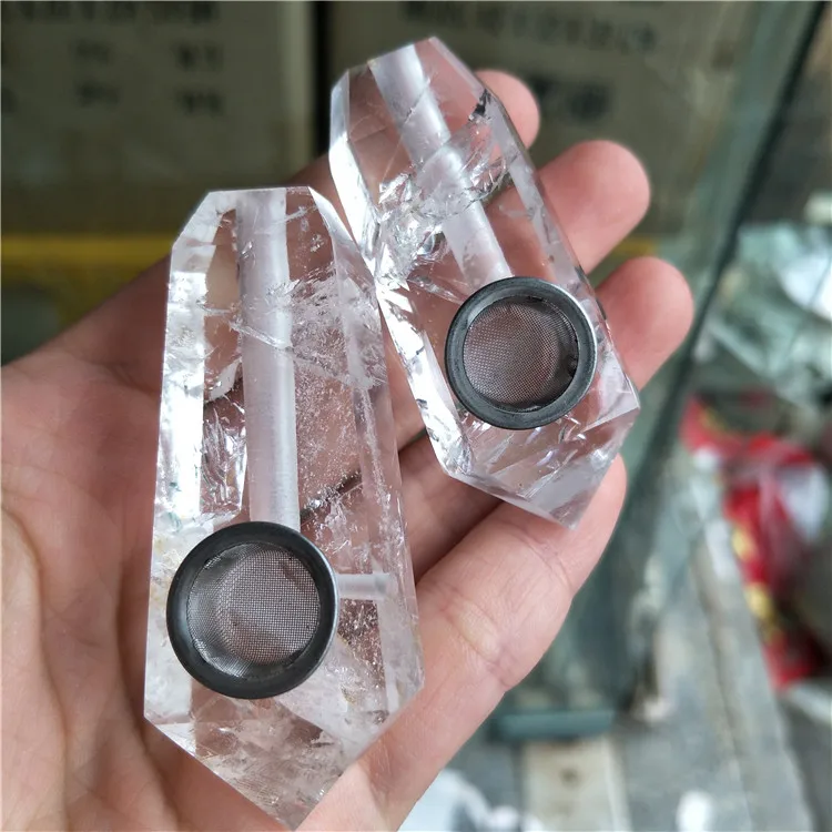 Goedkoop 2 STUKKEN zeer leuke Mini Quartz Crystal Gemstone Pijp