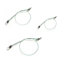 30 шт крючки для рыболовное грузило линией защита от укусов Вращающийся шарнир из Сталь рыболовное грузило ing леска из провода 15/20/25 см рыболовное грузило линии провод