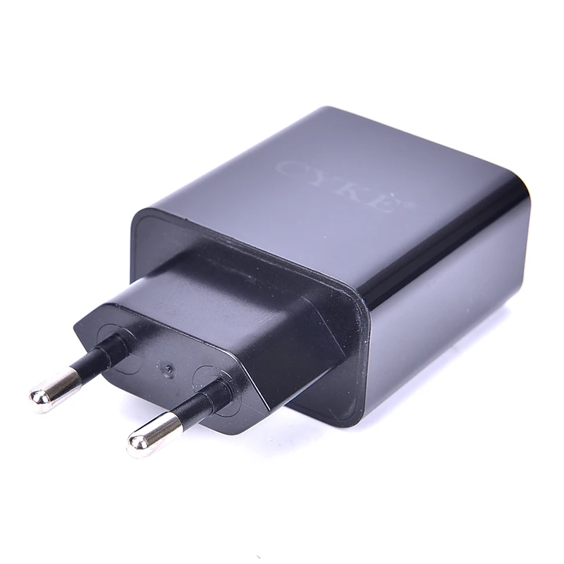 2-Порты и разъёмы для мобильных телефонов через USB Зарядное устройство светодиодный Дисплей настенный адаптер быстрой зарядки ЕС/США штекер 2.2A - Тип штекера: EU Black