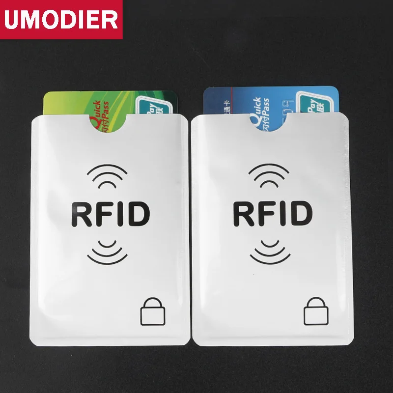 

UMODIER Anti Wallet Rfid Blocking business card holder card Aluminium bank Reader Lock Protection case to protect credit cards