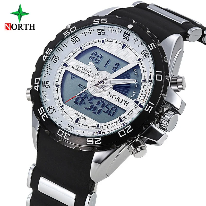 North Men Sport Watch Classic LED Digital Chronograph Back Light